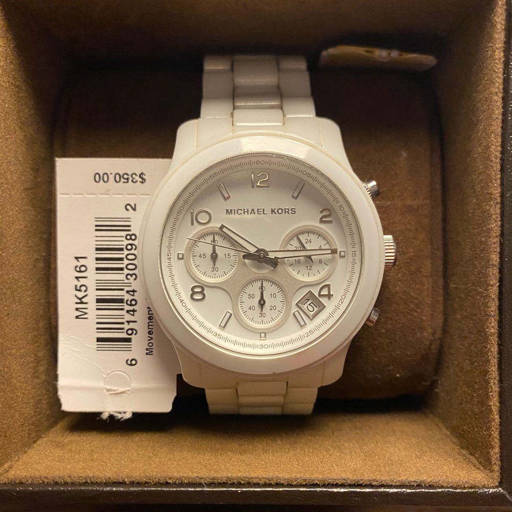Michael kors white ceramic watch